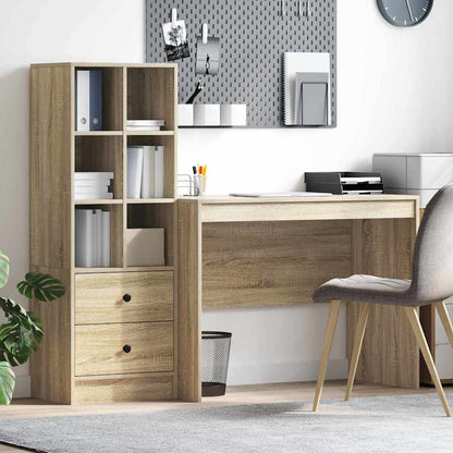 Scrivania con Spazio di Archiviazione 2 pcs Rovere Sonoma