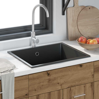 Lavello da cucina Nero 54 x 44 x 20 cm Granito | homemem39