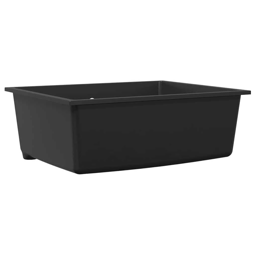 Lavello da cucina Nero 54 x 44 x 20 cm Granito | homemem39