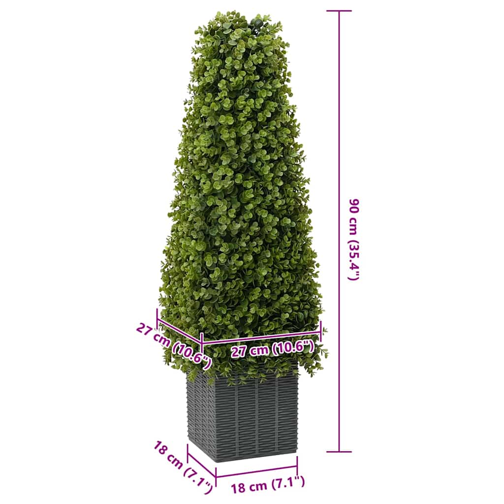 Torre di Erba di Eucalipto Verde 27 x 27 x 90 cm Plastica | homemem39