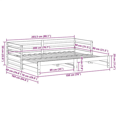 Divano letto con letto estraibile senza Materasso 80x200 cm | homemem39