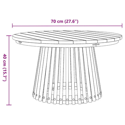 Tavolino da caffè da giardino Marrone 70 x 70 x 40 cm