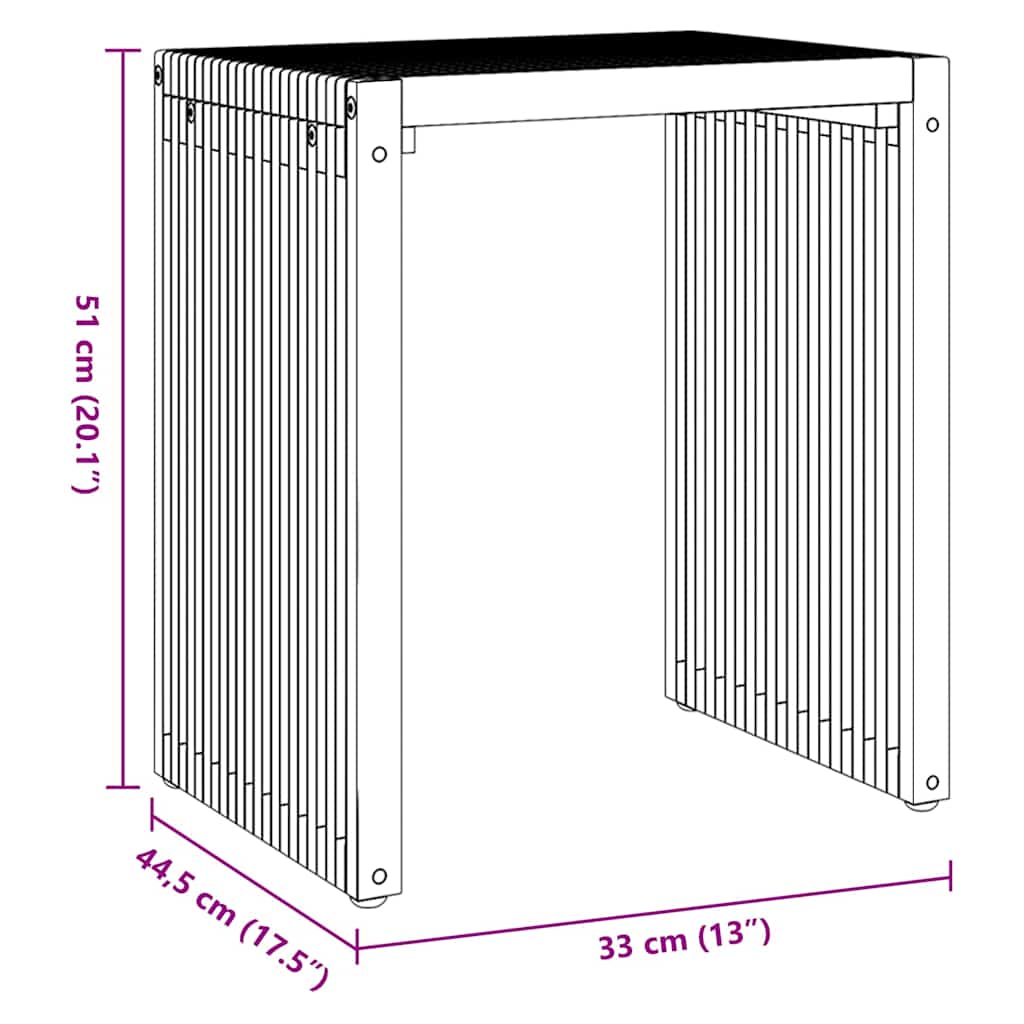 Nido di Tavoli Laterali 3 pcs Marrone 33 x 44.5 x 51 cm