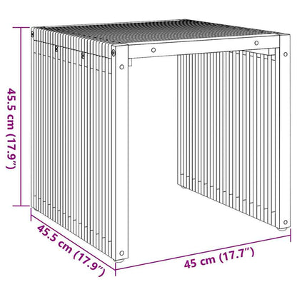 Tavolo Laterale da Giardino Marrone 45 x 42.5 x 45 cm