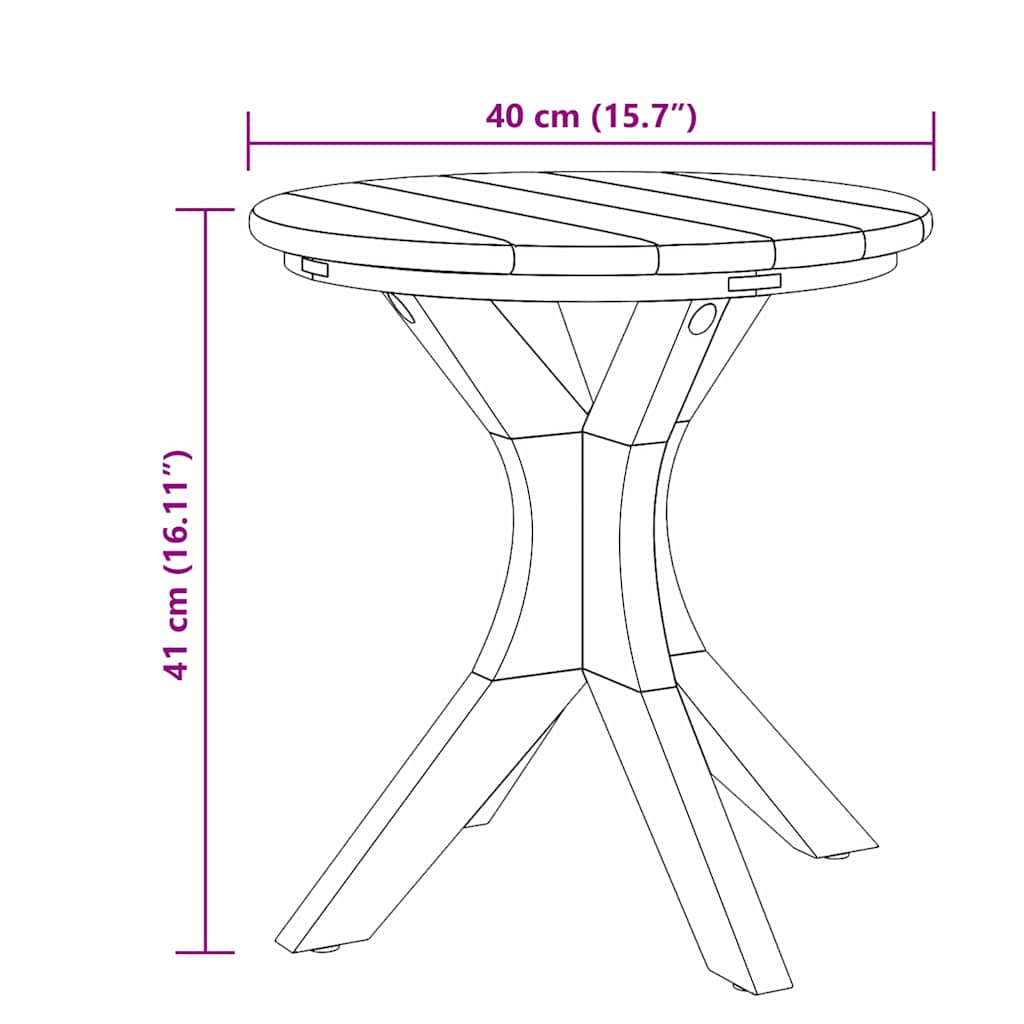 Tavolo laterale Marrone 40 x 40 x 41 cm Legno massello di teak