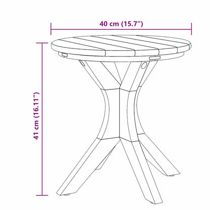 Tavolo laterale Marrone 40 x 40 x 41 cm Legno massello di teak