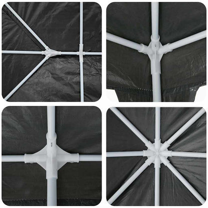 Tenda Party Antracite 400 x 400 x 266 cm Polietilene e Acciaio | homemem39