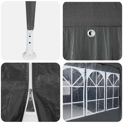 Tenda Party Antracite 600 x 400 x 266 cm Polietilene | homemem39