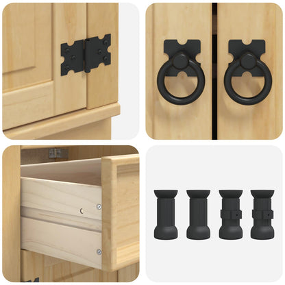 Armadietto SKI Marrone Miele 60 x 46 x 81,5 cm Pino massello | homemem39