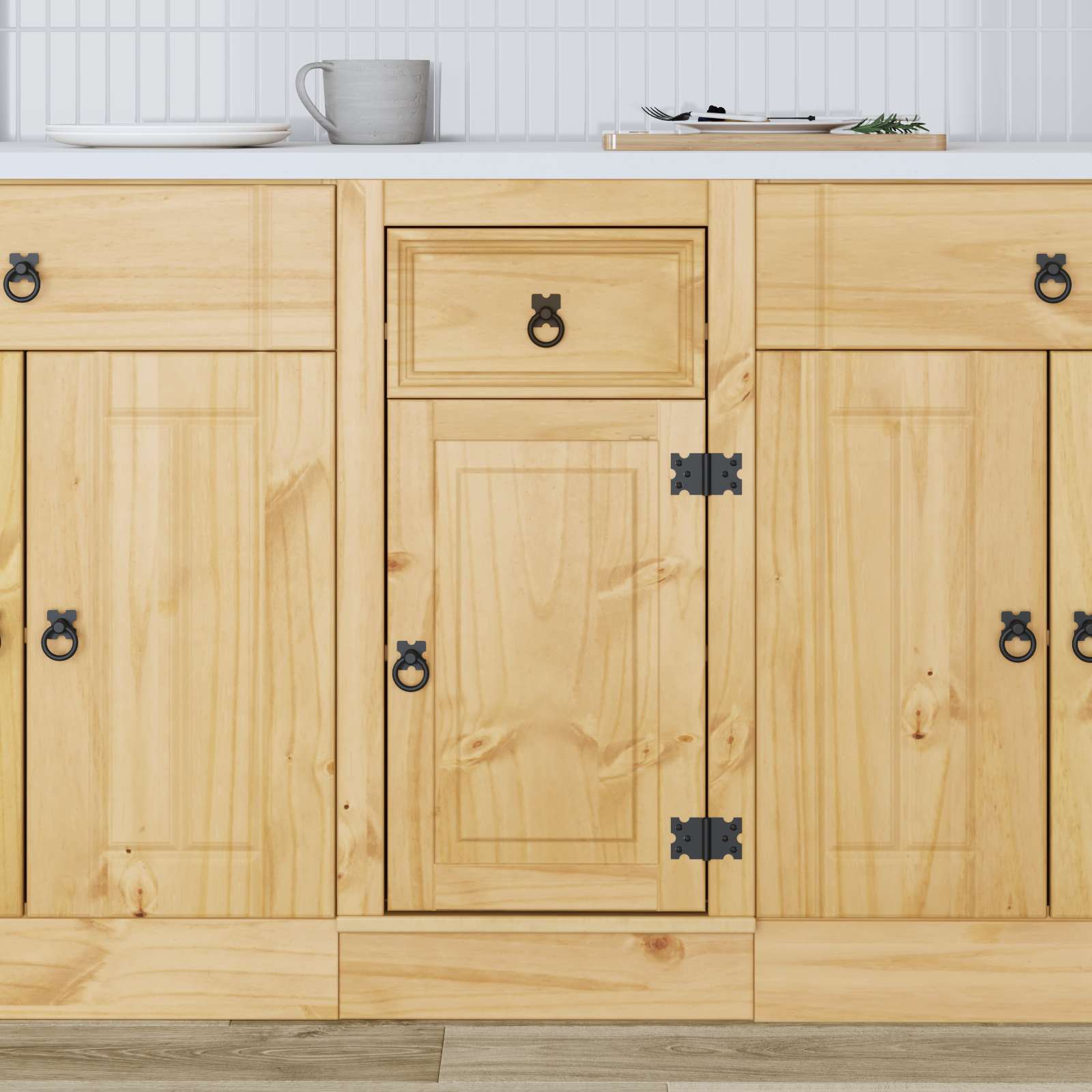 Armadietto SKI Marrone Miele 40 x 46 x 81,5 cm Pino massello | homemem39