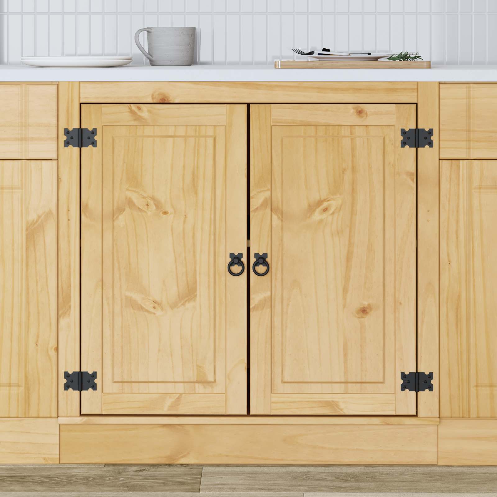Armadietto SKI Marrone Miele 80 x 46 x 81,5 cm Pino massello | homemem39