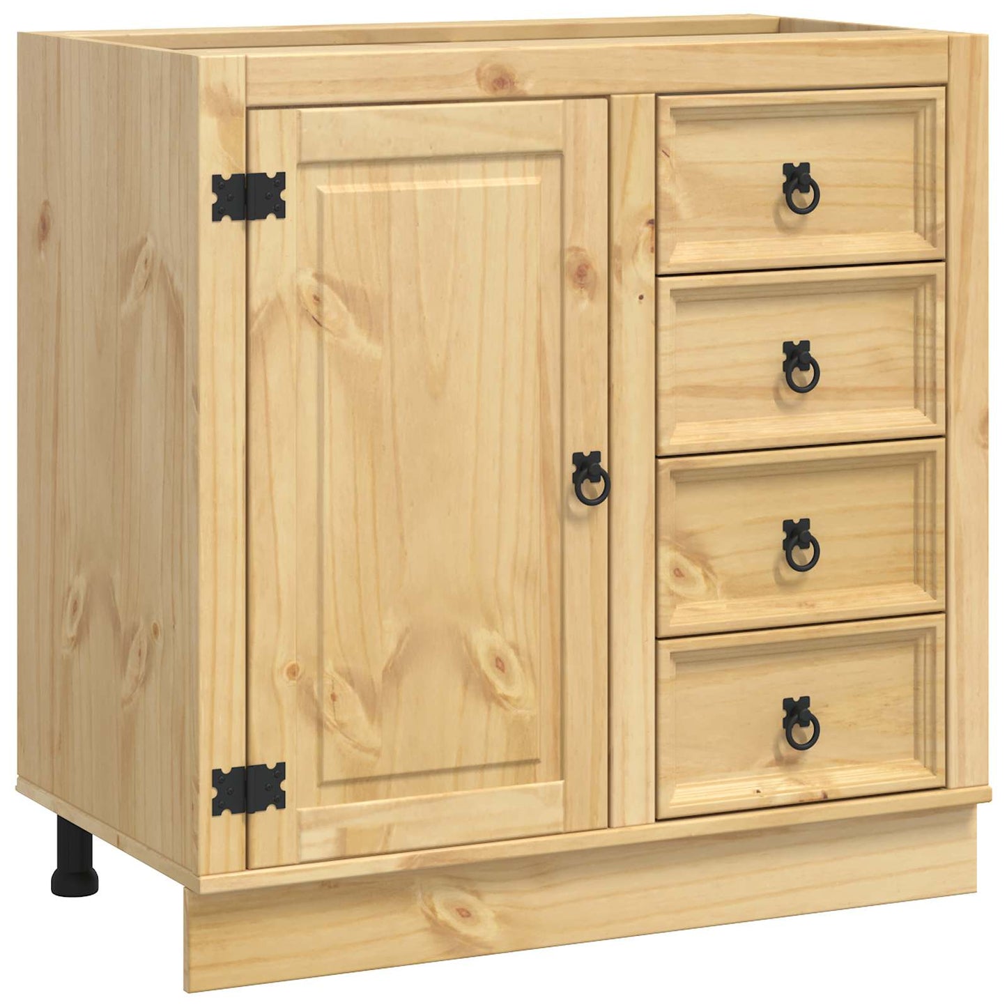 Armadietto SKI Marrone Miele 80 x 46 x 81 cm Pino massello | homemem39