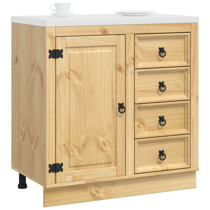 Armadietto SKI Marrone Miele 80 x 46 x 81 cm Pino massello | homemem39