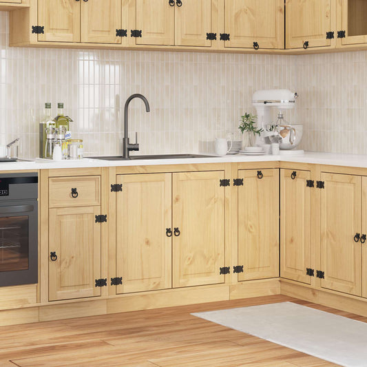 Armadietto SKI Marrone Miele 80 x 46 x 81 cm Pino massello | homemem39