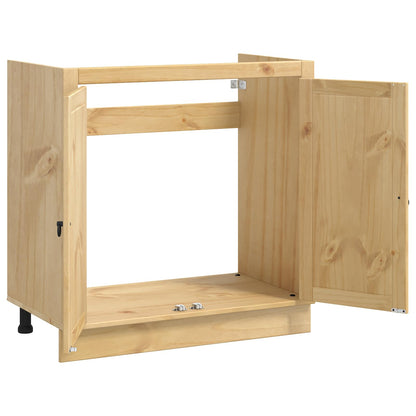 Armadietto SKI Marrone Miele 80 x 46 x 81 cm Pino massello | homemem39