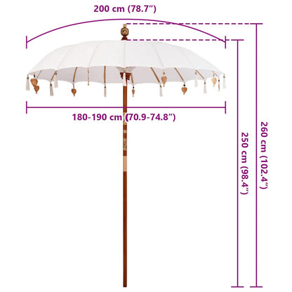 Parasol Balinese Crema (180-190) x 260 cm