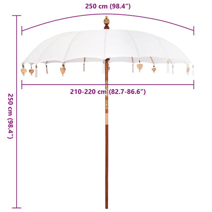 Parasol Balinese Crema (210-220) x 260 cm