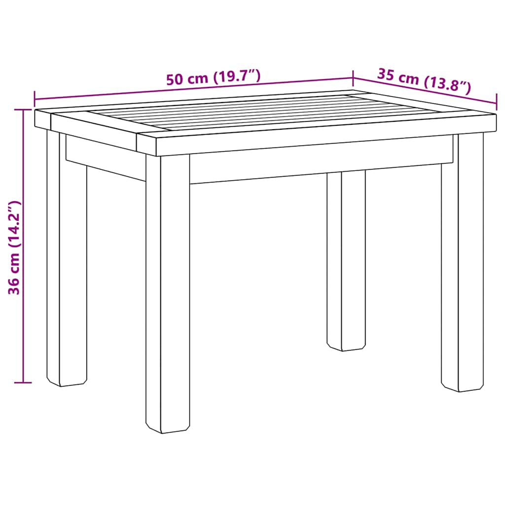 Tavolino da salotto Marrone 50 x 35 x 36 cm | homemem39