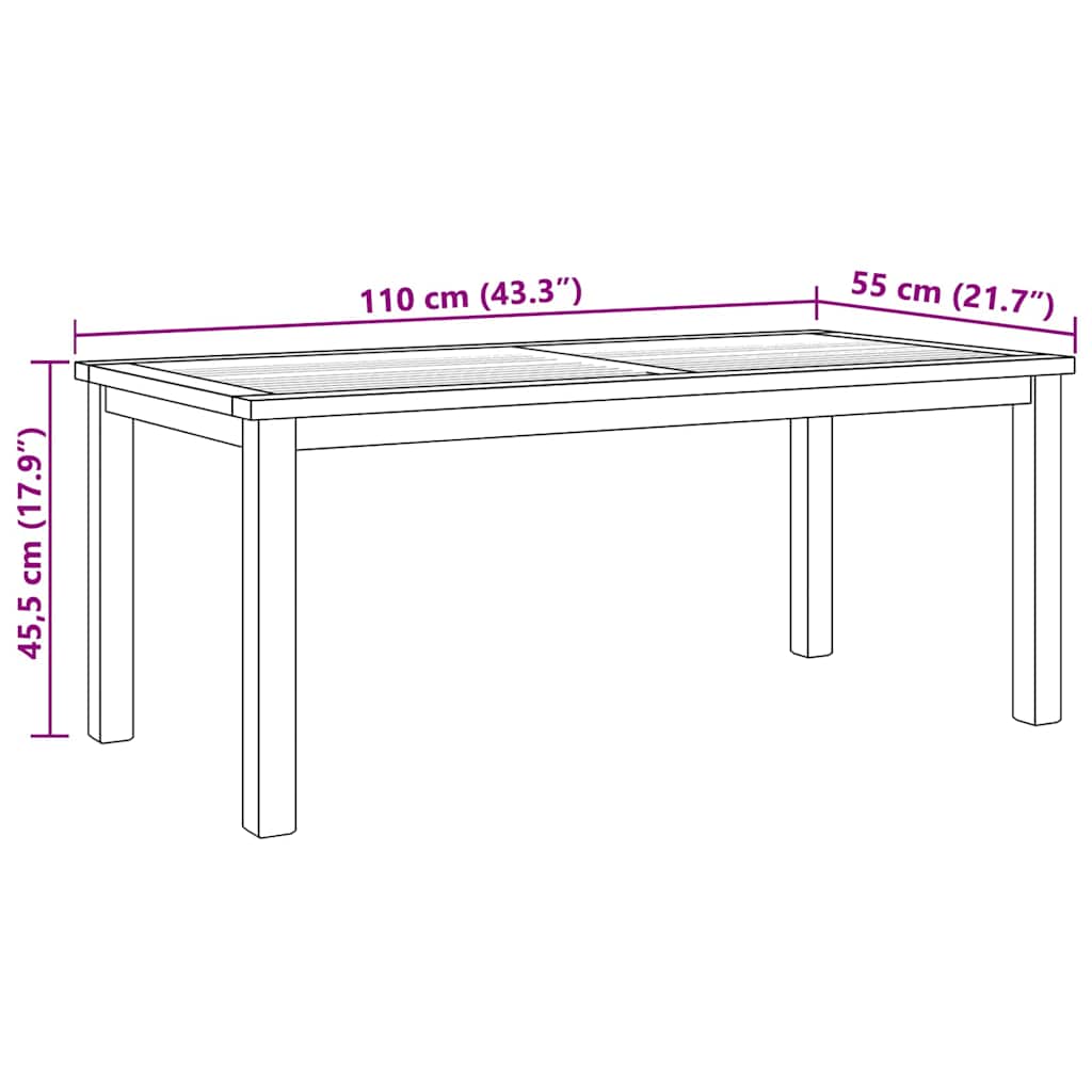 Tavolino da salotto Marrone 110 x 55 x 45 cm