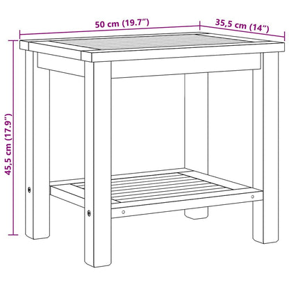Tavolino da salotto con archiviazione Marrone 50 x 35 x 45 cm | homemem39