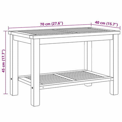 Tavolino da salotto con archiviazione Marrone 70 x 40 x 45 cm