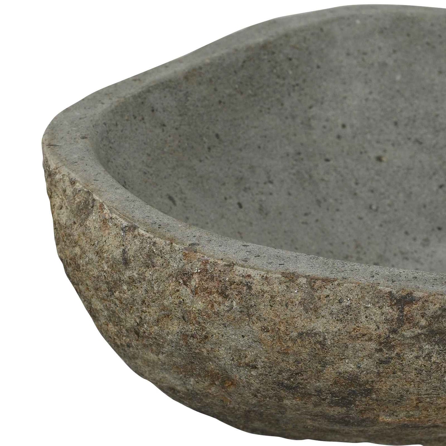 Basin in pietra fluviale Grigio chiaro 52 x 40 x 15 cm | homemem39