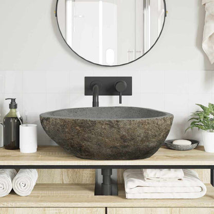 Lavabo Grigio chiaro (46-52) x (35-40) x 15 cm Pietra di Fiume