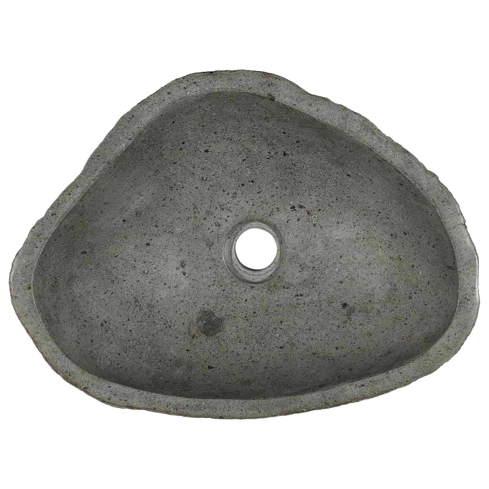 Basin in pietra fluviale Grigio chiaro 52 x 40 x 15 cm | homemem39