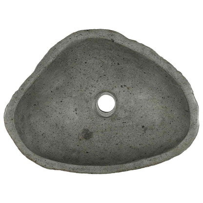 Basin in pietra fluviale Grigio chiaro 52 x 40 x 15 cm | homemem39