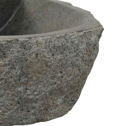Lavabo a parete Grigio 37 x 30 x 12 cm Pietra fiume | homemem39