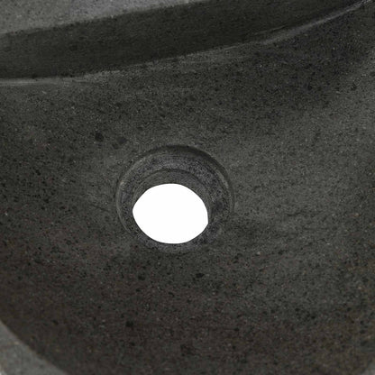 Lavabo a parete Grigio 37 x 30 x 12 cm Pietra fiume | homemem39