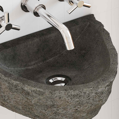 Lavabo a parete Grigio 37 x 30 x 12 cm Pietra fiume | homemem39