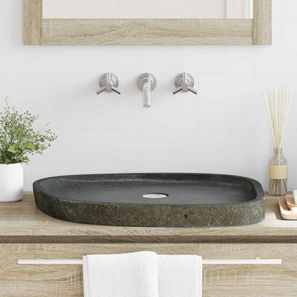 Lavabo Grigio 65 x 50 x 6 cm Pietra fiume | homemem39