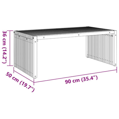 Tavolo Laterale da Giardino Marrone 90 x 50 x 36 cm