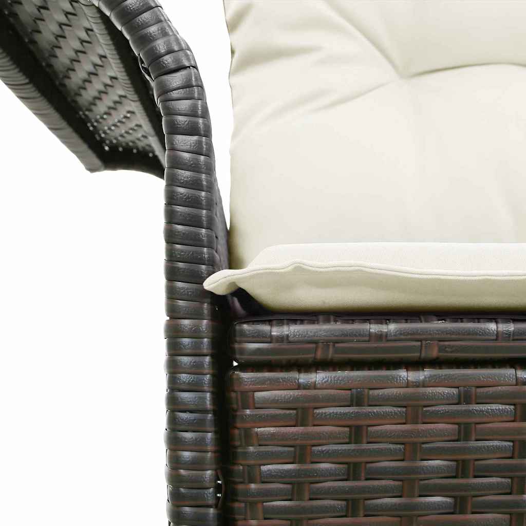 Divano da giardino Marrone 141 x 62 x 69cm polyrattan | homemem39