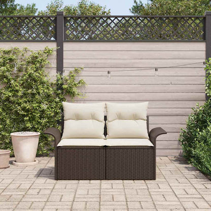 Divano da giardino Marrone 141 x 62 x 69cm polyrattan | homemem39