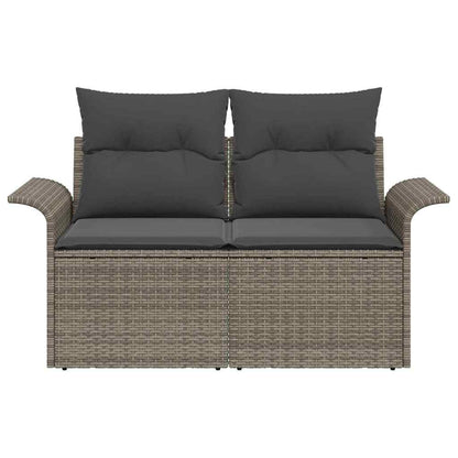 Divano da giardino Grigio 141 x 62 x 69cm polyrattan | homemem39