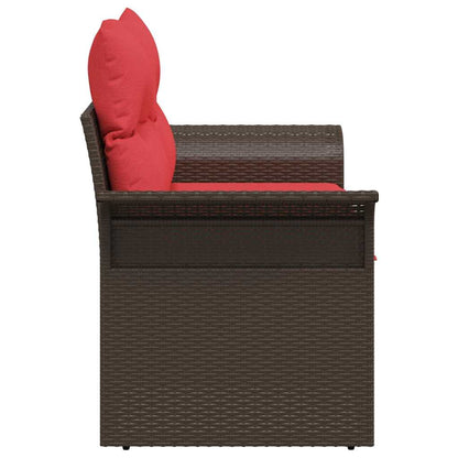 Divano da giardino con cuscino 141 x 62 x 69 cm polyrattan | homemem39