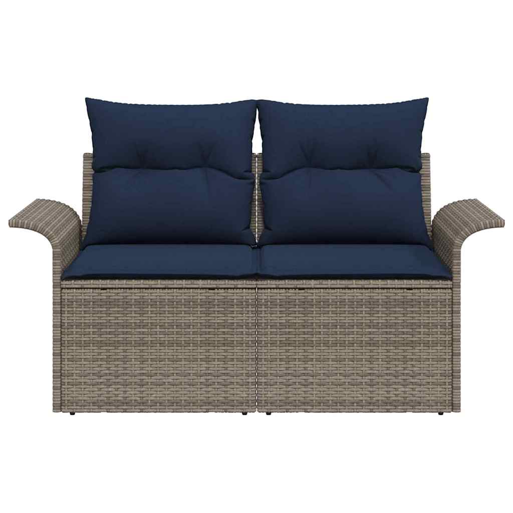 Divano da giardino con cuscino 141 x 62 x 69 cm polyrattan | homemem39
