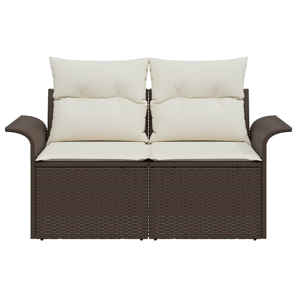 Divano da giardino Marrone 141 x 62 x 69cm polyrattan | homemem39