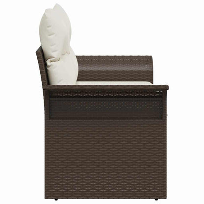 Divano da giardino Marrone 141 x 62 x 69cm polyrattan | homemem39