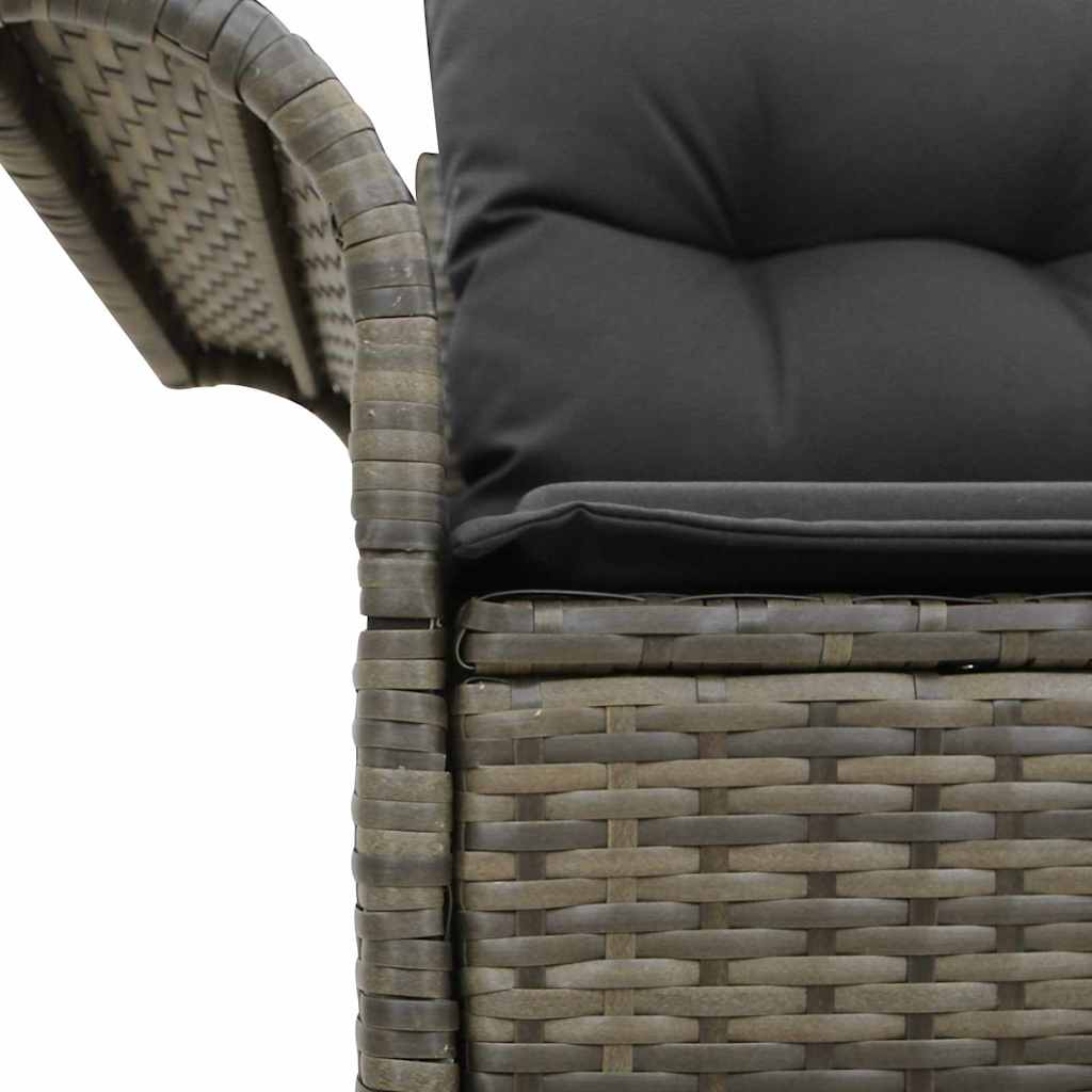 Divano da giardino Grigio 141 x 62 x 69cm polyrattan | homemem39
