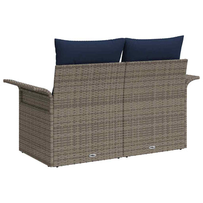 Divano da giardino con cuscino 141 x 62 x 69 cm polyrattan | homemem39