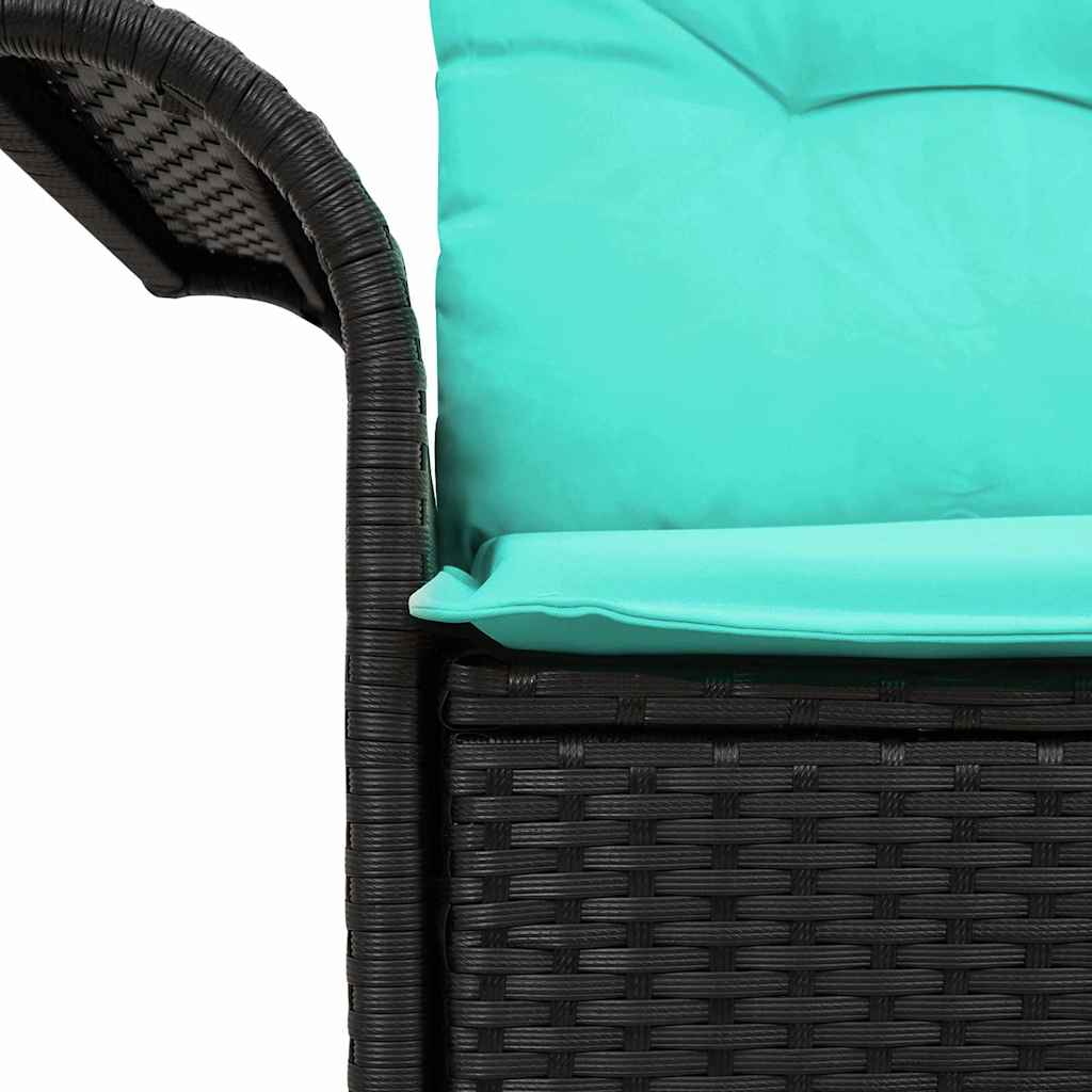 Divano da giardino con cuscino 141 x 62 x 69 cm polyrattan | homemem39