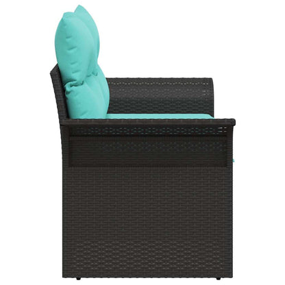Divano da giardino con cuscino 141 x 62 x 69 cm polyrattan | homemem39