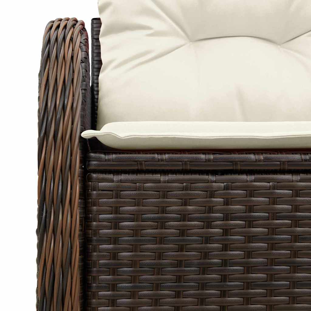Divano da giardino Marrone 121 x 62 x 69cm polyrattan | homemem39