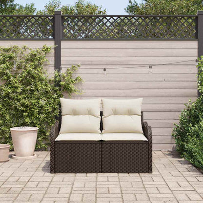 Divano da giardino Marrone 121 x 62 x 69cm polyrattan | homemem39