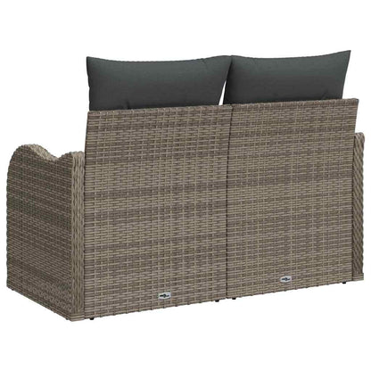 Divano da giardino Grigio 121 x 62 x 69cm polyrattan | homemem39