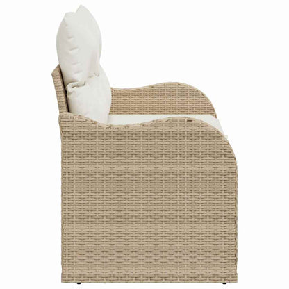Divano da giardino con cuscino Beige 121 x 62 x 69cm polyrattan | homemem39