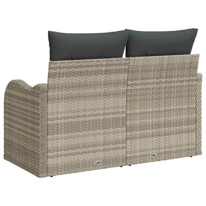 Divano da giardino Grigio chiaro 121 x 62 x 69cm polyrattan | homemem39